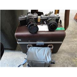 2 Minolta SLR cameras