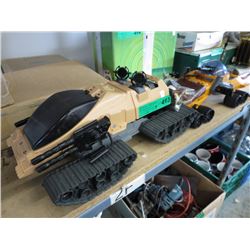 2 Futuristic military vehicles with figurines