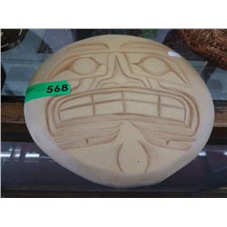 Carved First Nations plywood disk