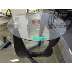 NEW glass top side table