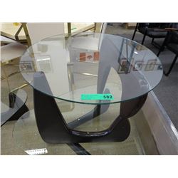 NEW glass top side table
