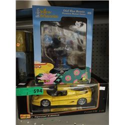 Beatles Chief Blue Meanie statue & model car