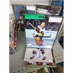 5 Autographed hockey photos