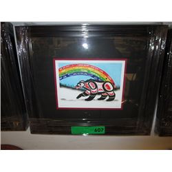 Framed Richard Shorty print - Rainbow Bear