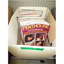 Box of Penthouse magazines