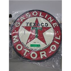 Round 23" dia metal "Texaco" sign