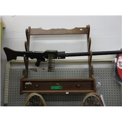 Wood gun rack & wood machine gun prop