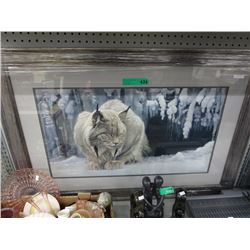 Framed print: "Dozing Lynx" by Robert Bateman