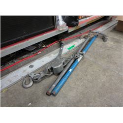 8' Concrete level, comealong winch & clamps