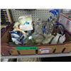 Image 1 : Glass & ceramic dolphin statues