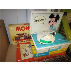 Vintage Mickey Mouse record player