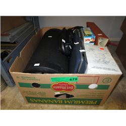 Box of electronics & other items