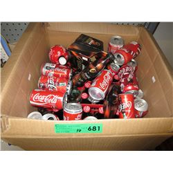 Large Box of Coca-Cola cans & bottles