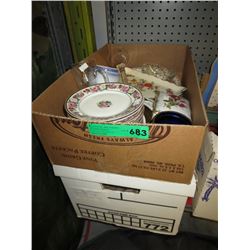 2 Boxes of china & glass
