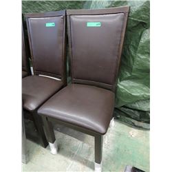 NEW leather upholstered brown dining chair