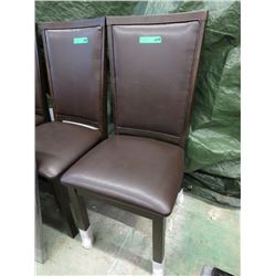 NEW leather upholstered brown dining chair
