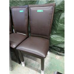 NEW leather upholstered brown dining chair