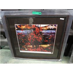 Framed Group of Seven Print: "Red Trees"