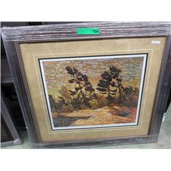 Framed Group of Seven print by Tom Thompson