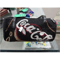 Beaded Coca-Cola barrel bag