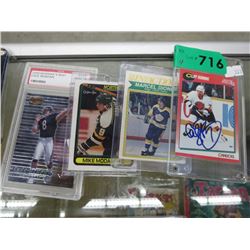 4 Sports cards - 1 graded, 1 signed