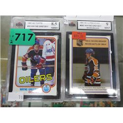2 Graded 1981/82 Wayne Gretzky cards