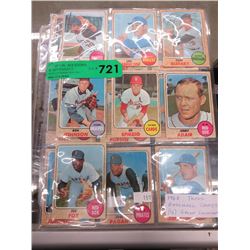 16x 1968 Topps baseball cards - great condition