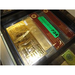 2 US Gold foil banknotes - $100 impressions