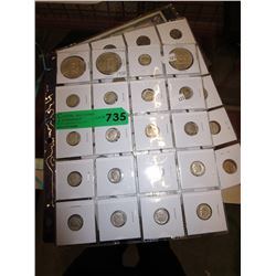 40 US & CDN coins - 1940's, 50's, 60's