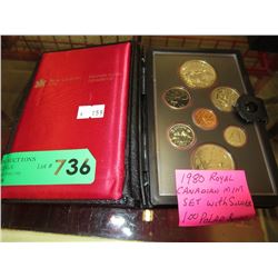 1980 Royal Canadian Mint set w/ silver polar bear