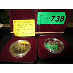 2 Canadian commemorative proof dollars