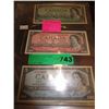 Image 1 : 1954 Canadian bills, $1, $2 & $5