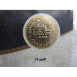 Solid 22KT Gold Turkish Government Mint Round