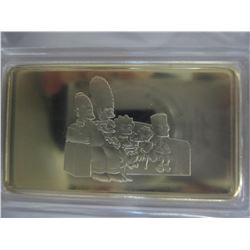 24KT Gold finish "The Simpsons" Collector Art Bar