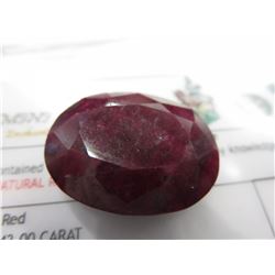 Museum size 42 CT oval cut Red Ruby