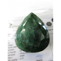 Museum size 199 CT pear cut Green Emerald