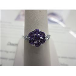 Amethyst & Diamond cocktail ring