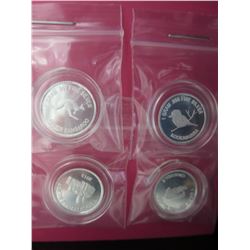 4 x .999 Fine Silver art rounds