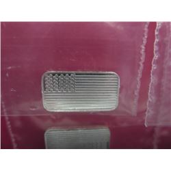 4 x .999 Silver 2015 American Flag motif art bars
