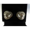 Image 1 : Sterling Silver Diamond & Enamel Earrings