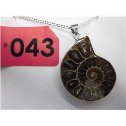 Sterling Silver custom made Ammonite necklace