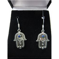 NEW - Sterling Silver French hook Hand of God Earrings