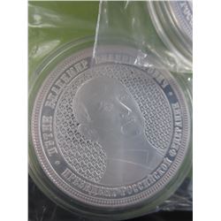 2 x 2014 Silver clad Russian Vladimir Putin coins