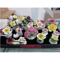 10 English Bone China florals