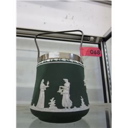 Vintage glazed porcelain cookie jar