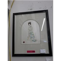 Chinese Fashion print on Silk