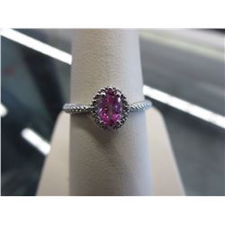 Pink Topaz & Diamond dinner ring