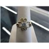 Image 1 : 14KT Yellow Gold ring set with CZ