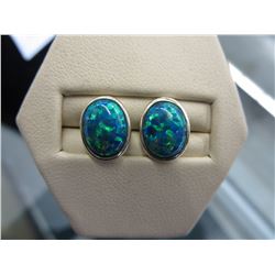 Brand New - Sterling Silver & Fire Opal earrings