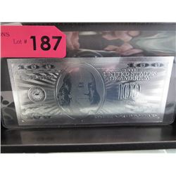 .999 Silver foil American Ben Franklin Note